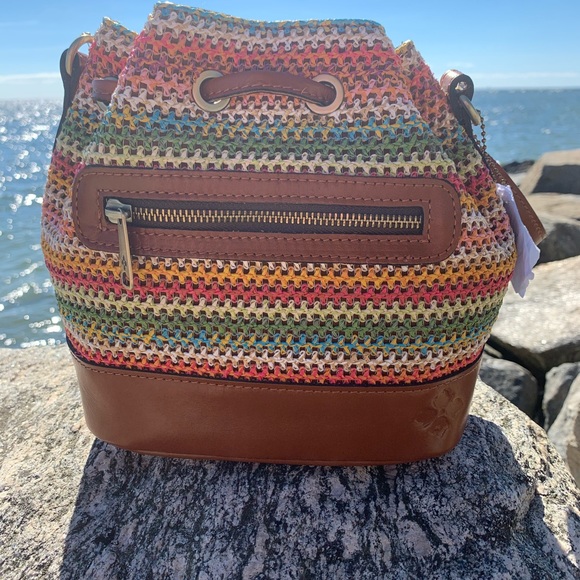 Patricia Nash Civetta Drawstring Spanish zig zag - Picture 4 of 10